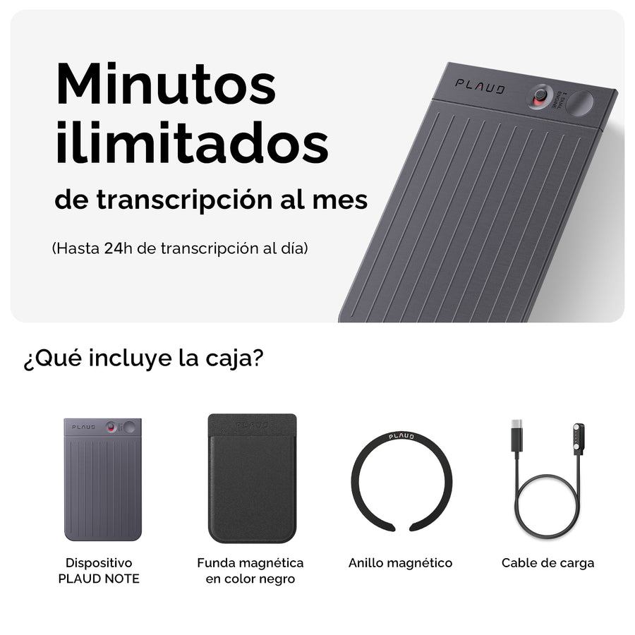 PLAUD NOTE y Plan Ilimitado Anual
