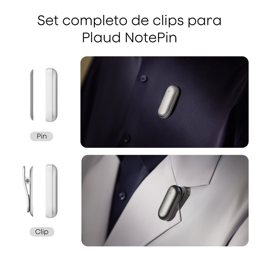 Clip & Pin Magnético para Plaud NotePin
