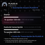 Cuota de Transcripción de Plaud AI