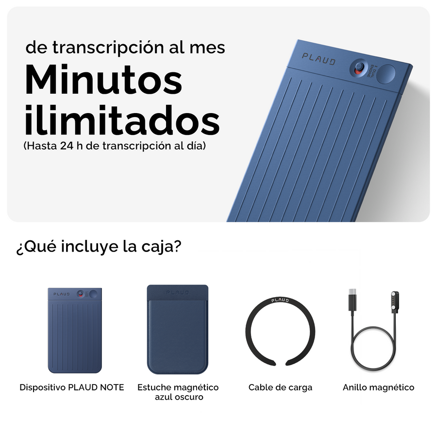 PLAUD NOTE y Plan Ilimitado Anual
