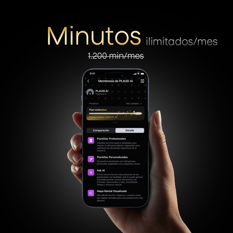 Plaud Note y 2 Suscripción Ilimitado Anual a Plaud AI
