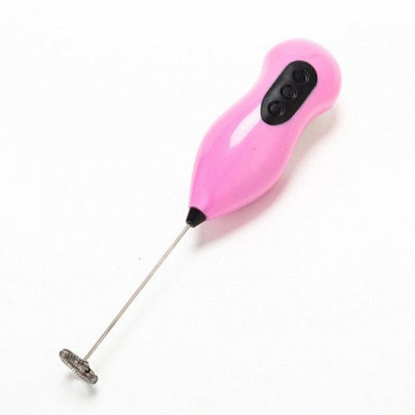 Coffee Frother Mini Mixer With Battery Coffee Milk Frother Mixer Cappucino Mixer Pink