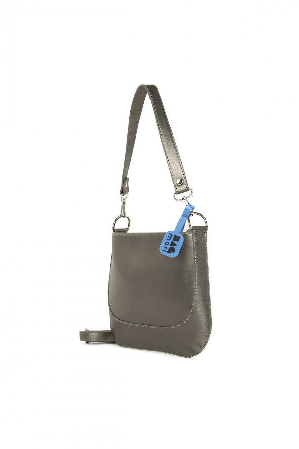 Bagmori Gray Oval Molded Piece Bag