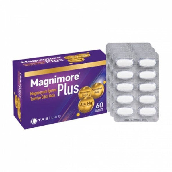 Magnimore Plus Food Supplement Containing Magnesium 60 Capsules