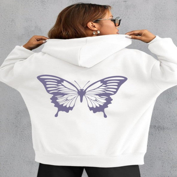 Unisex Butterfly Printed Sweatshirt