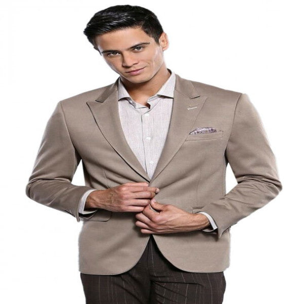 Pen Beige Slim Fit Jacket Wessi