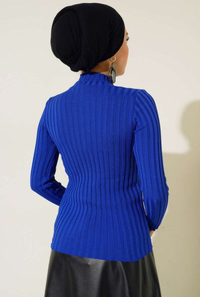 Ribbed Stretchy Knitwear Sweater Saks