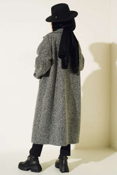 Pocket Flap Curly Coat Gray