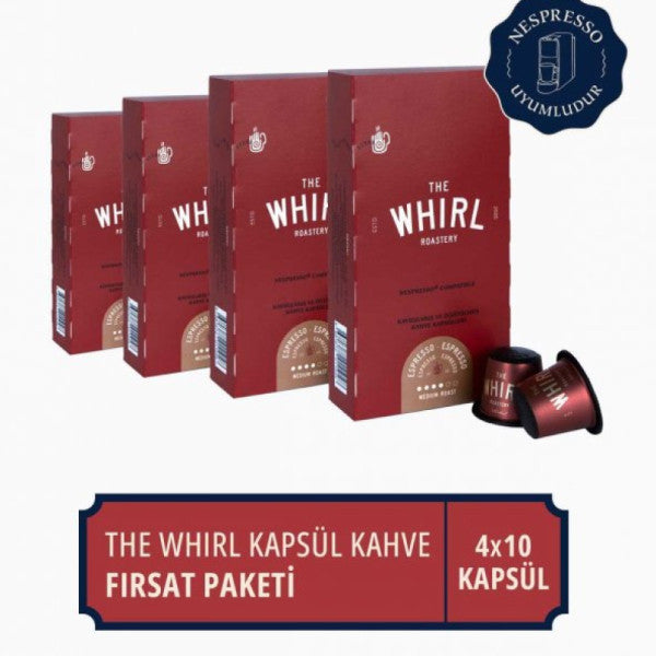 The Whirl Espresso Medium Capsule Coffee 4 Pcs Opportunity Package 40 Capsules