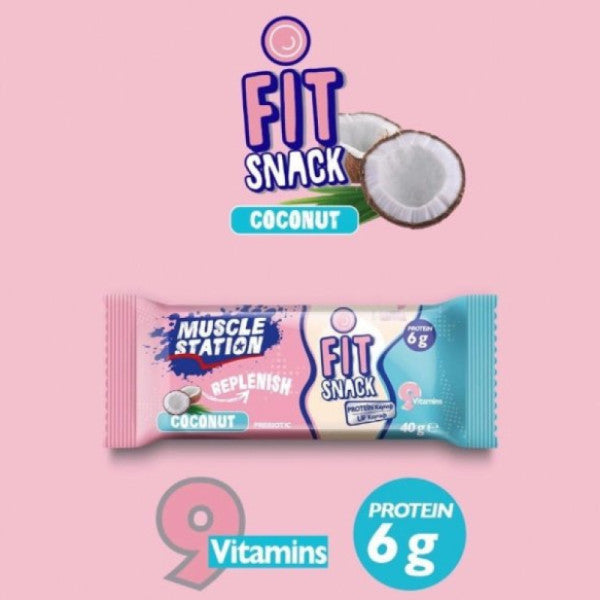 Muscle Station Fit Snack Coconut Protein Bar 40 Gr 1 Adet