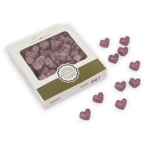 Melting Seal Wax Heart Beads Package Model No: 647 Lavender Satin