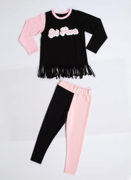 LupiaKids Girl Power Girls Tunic Tights Bottom Top Set LP-22WIN-057