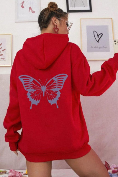 Unisex Butterfly Printed Sweatshirt