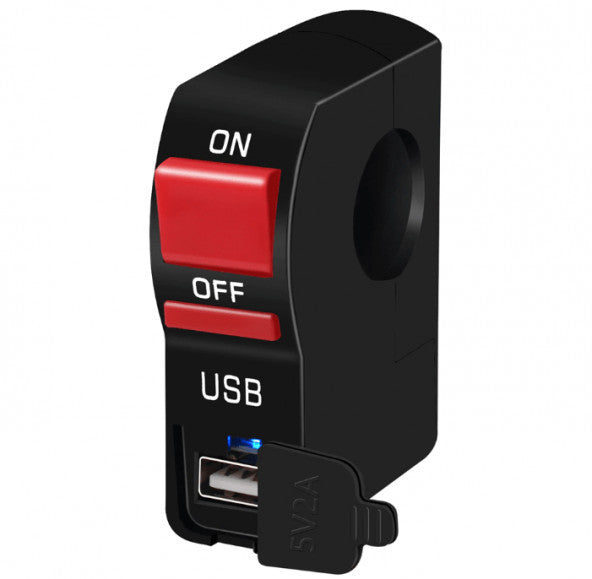 Motorcycle Phone USB Charger And Headlight Switch