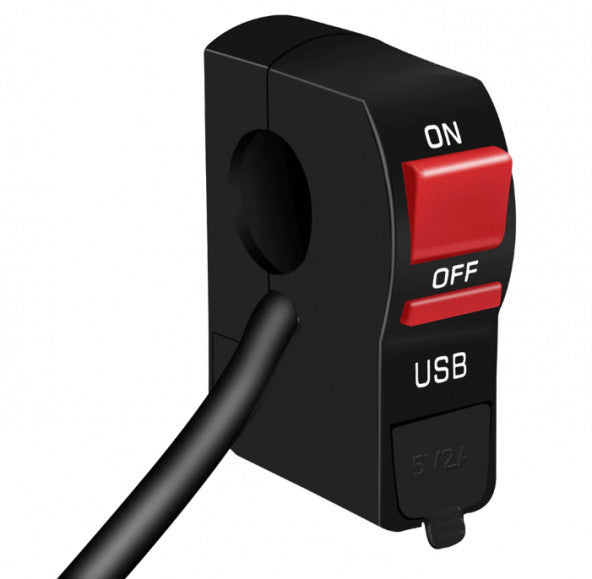 Motorcycle Phone USB Charger And Headlight Switch