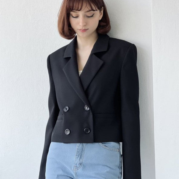 Retrobird Short Blazer Jacket Women Black