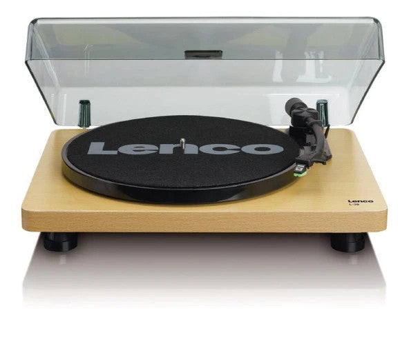 Lenco L-30Wd Wooden Usb Turntable Record Player with Mp3E Recording