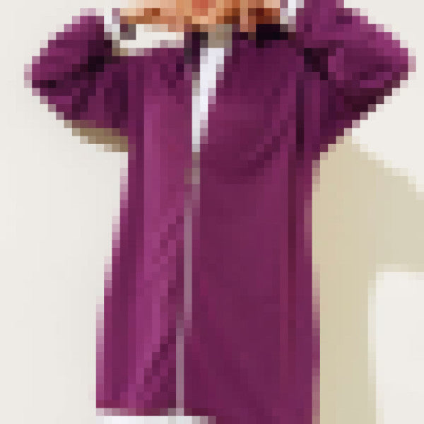 Glitter Detailed Zippered Double Suit Purple