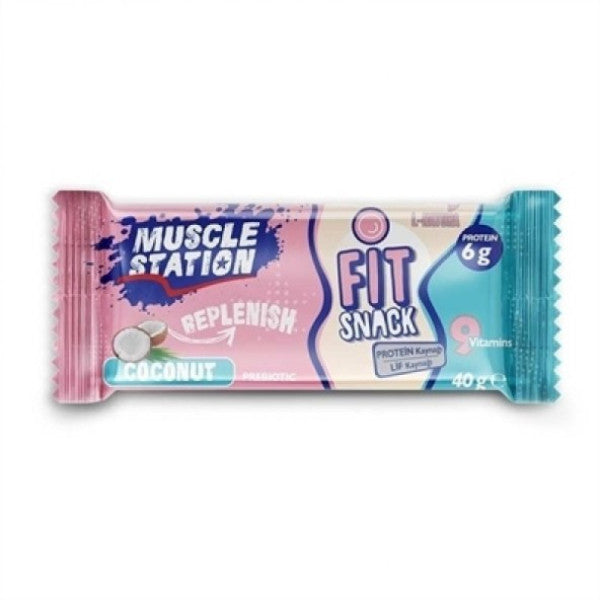Muscle Station Fit Snack Coconut Protein Bar 40 Gr 1 Adet