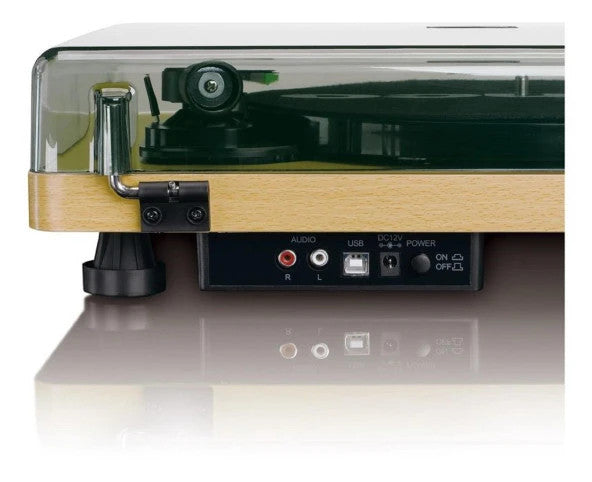 Lenco L-30Wd Wooden Usb Turntable Record Player with Mp3E Recording