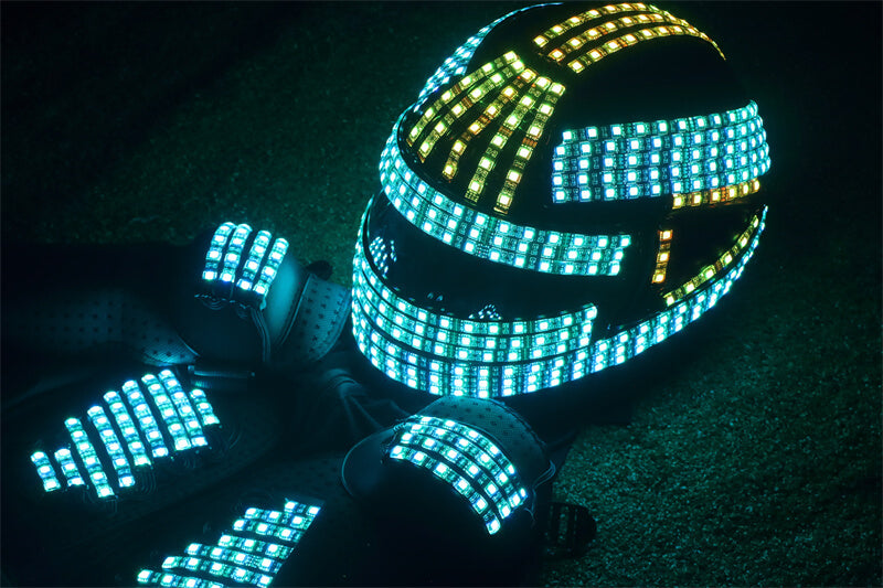 Illuminated LED dance Robot Costume