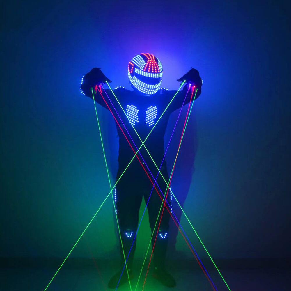 Illuminated LED dance Robot Costume