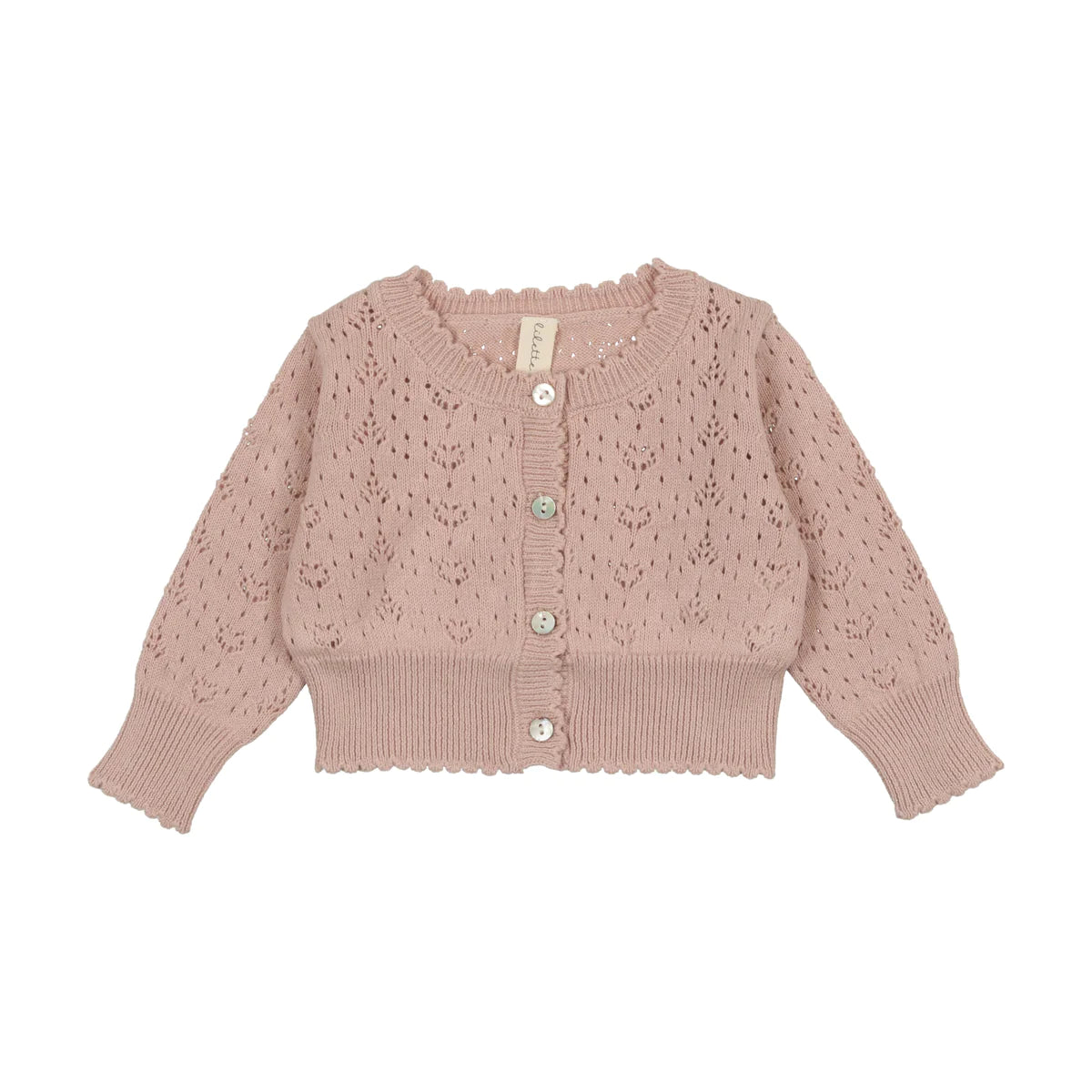 HEART OPEN KNIT CARDIGAN