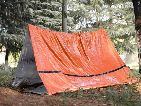 If you get stranded in the wilderness, you'll need a place to shelter from the elements.  A tent or tarp can provide protection from wind, rain, and snow, while a bivy sack or emergency blanket can help keep you warm in case of extreme cold.