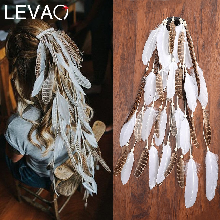 Tassel Feather Hair Combs