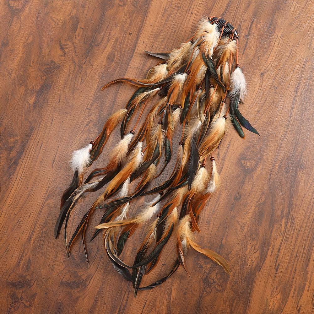 Tassel Feather Hair Combs