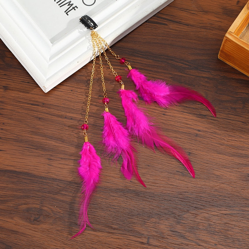 Tassel Feather Hair Combs