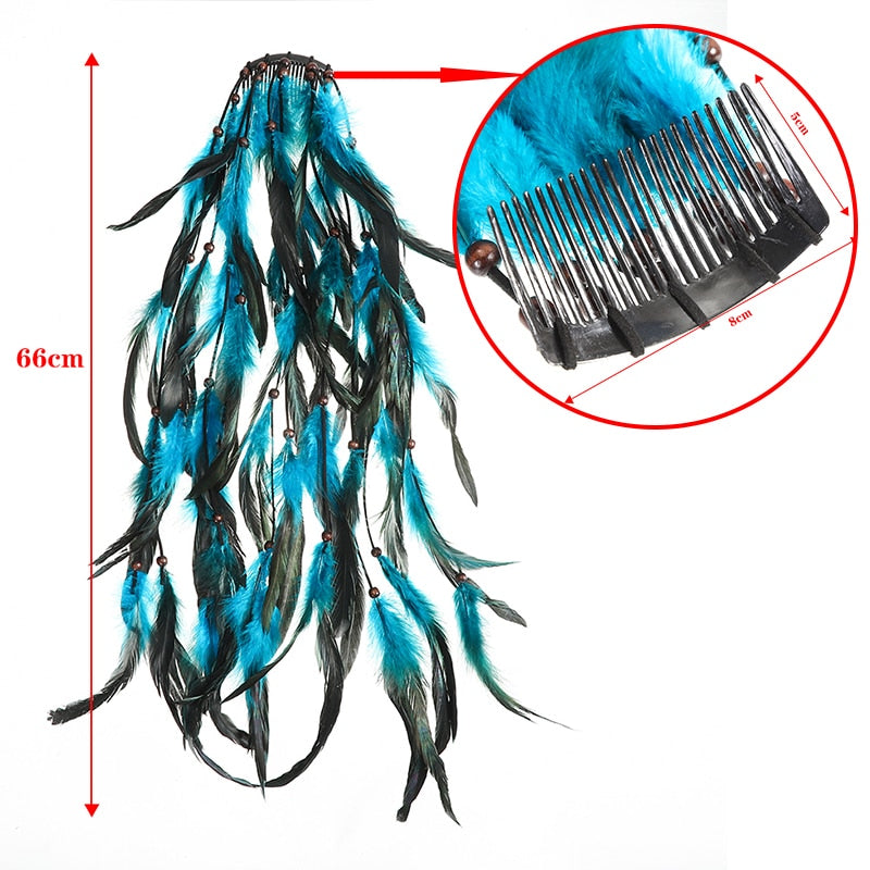 Tassel Feather Hair Combs