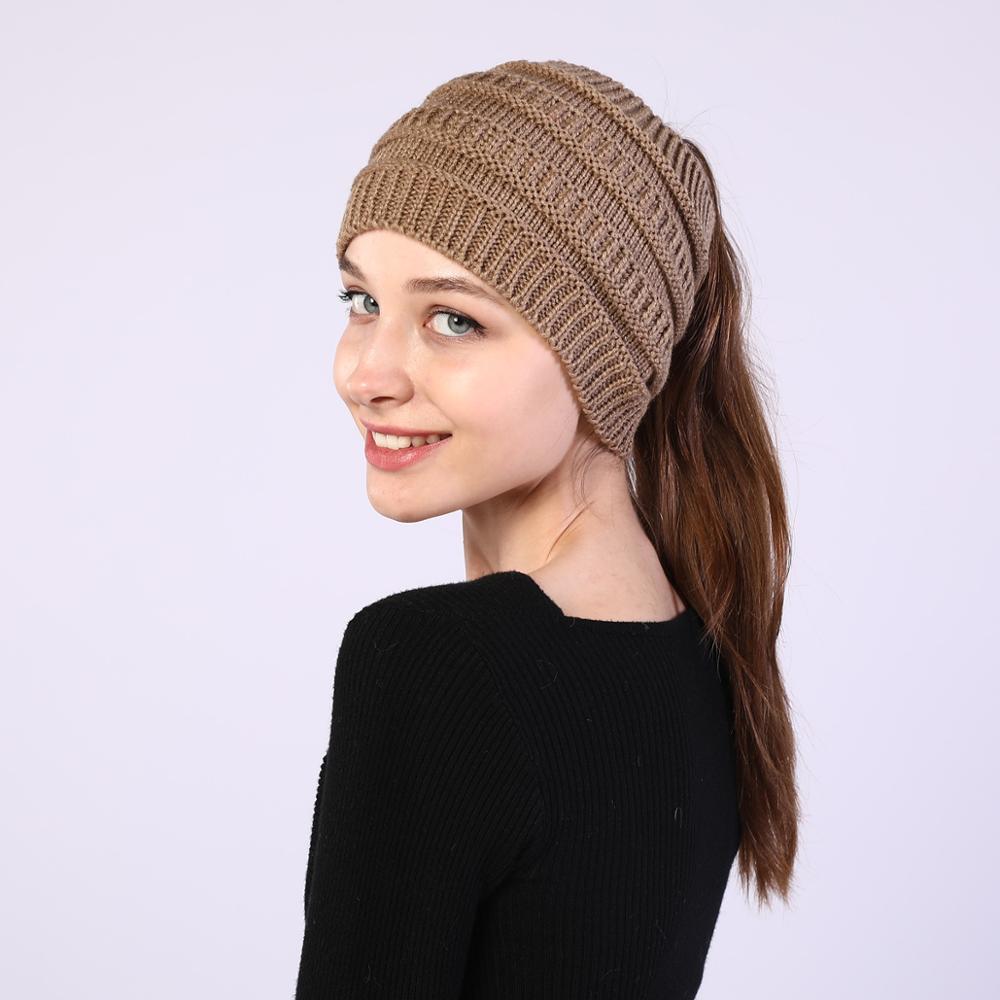 Ponytail Wool Hat