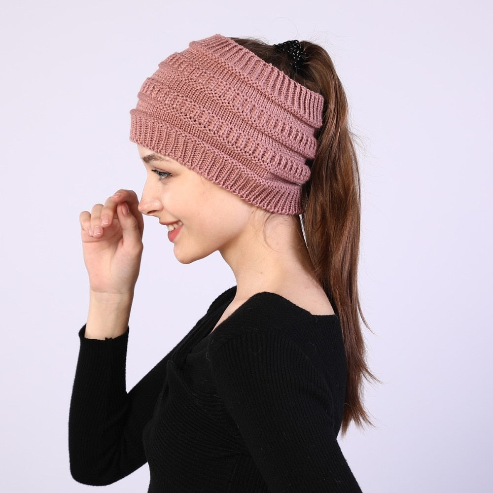 Ponytail Wool Hat