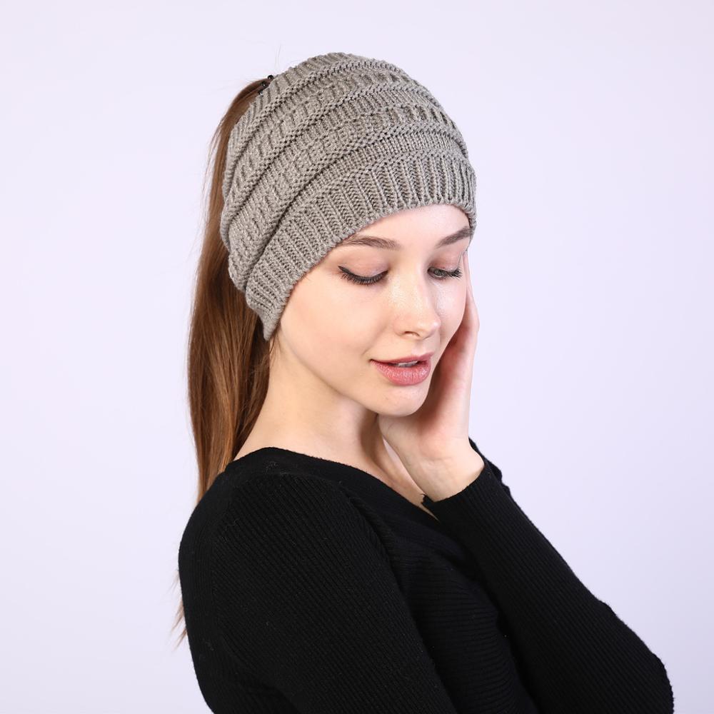 Ponytail Wool Hat