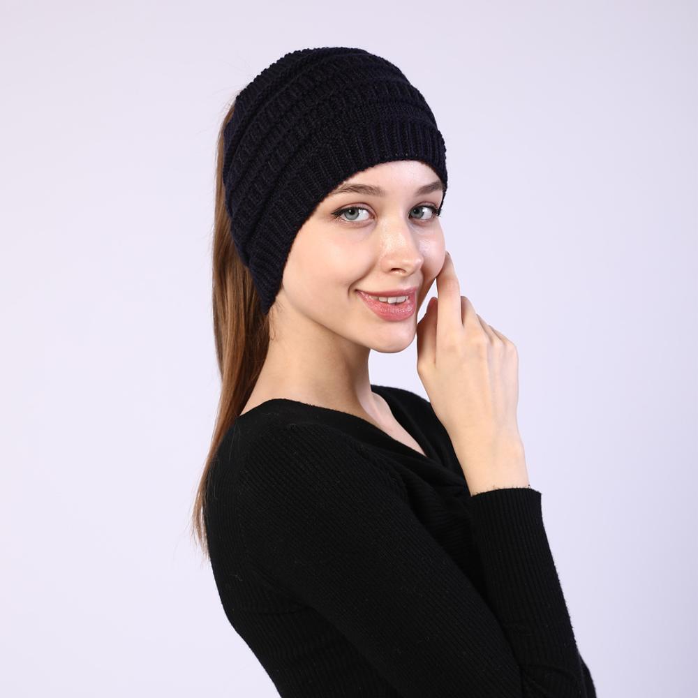 Ponytail Wool Hat