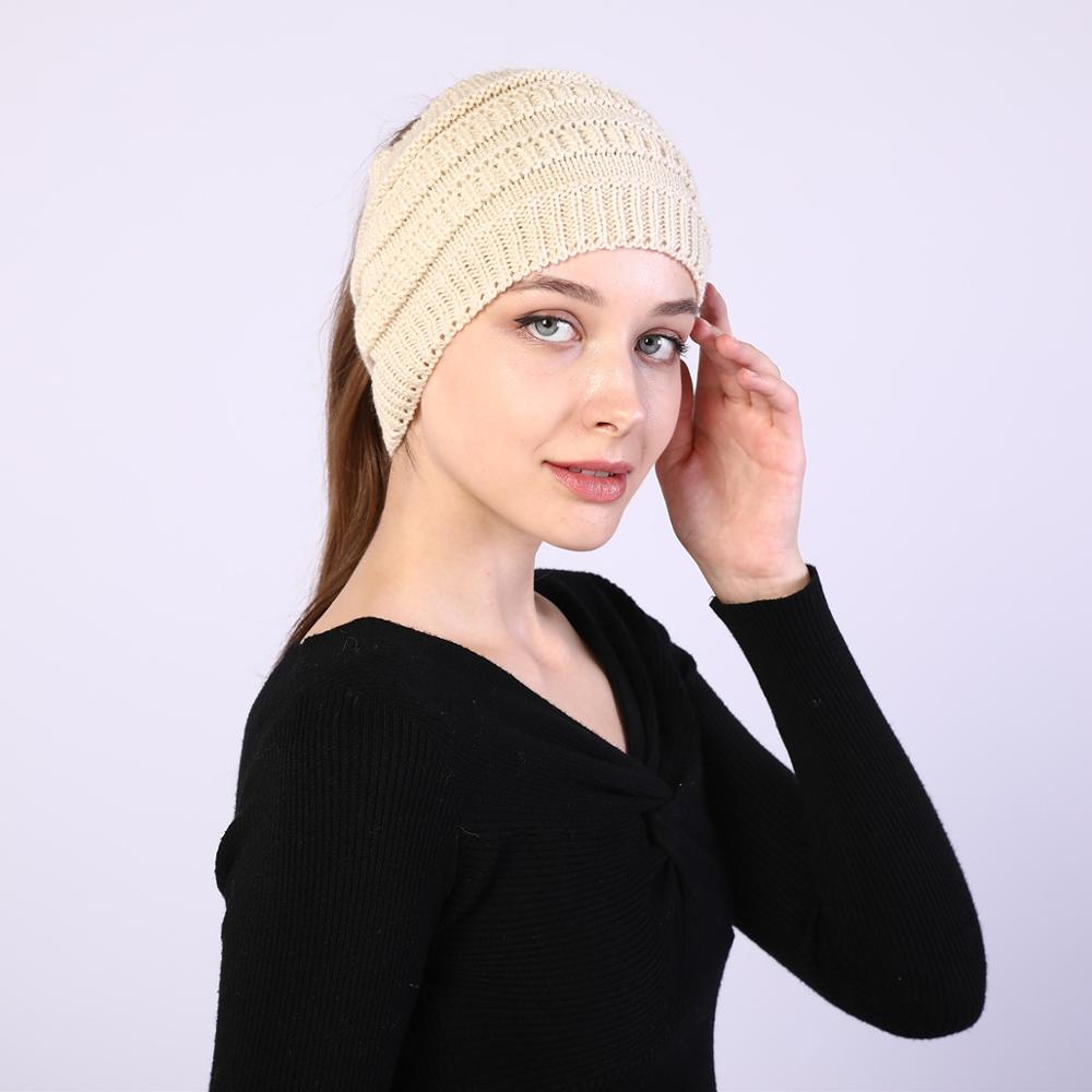 Ponytail Wool Hat