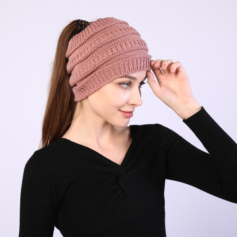 Ponytail Wool Hat