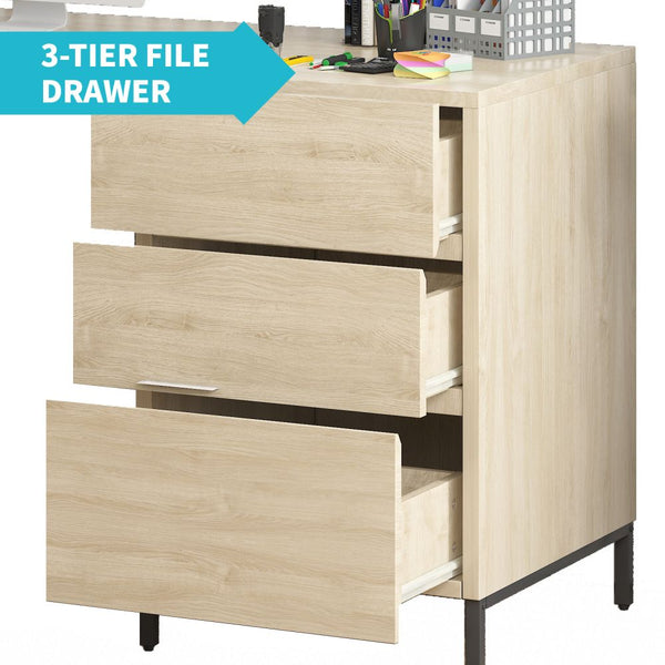 Mjkone 64” L-Shaped Office Computer Desk