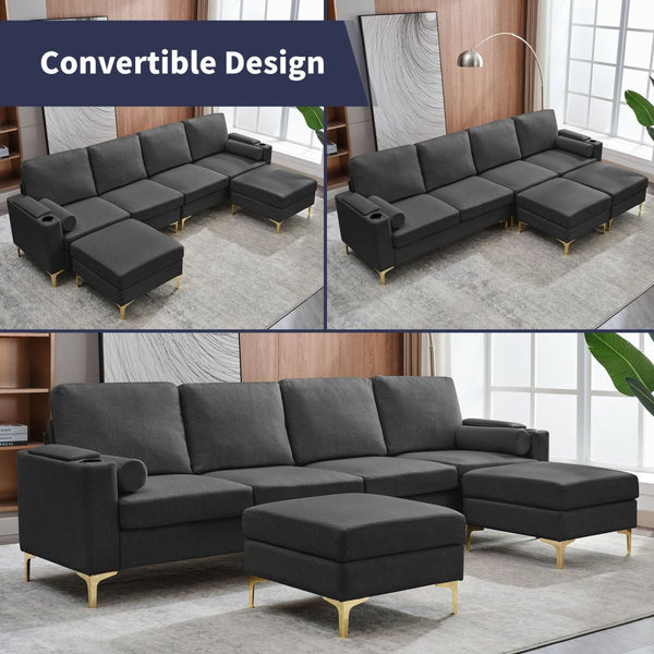 Mjkone Modern Velvet Upholstered sofa