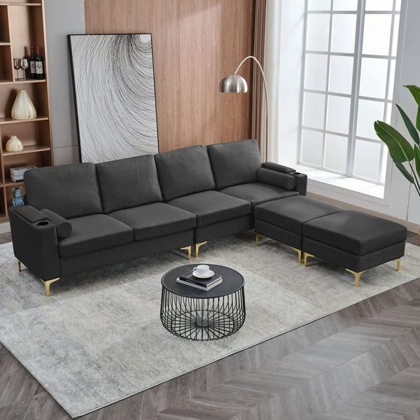 Mjkone Modern Velvet Upholstered sofa