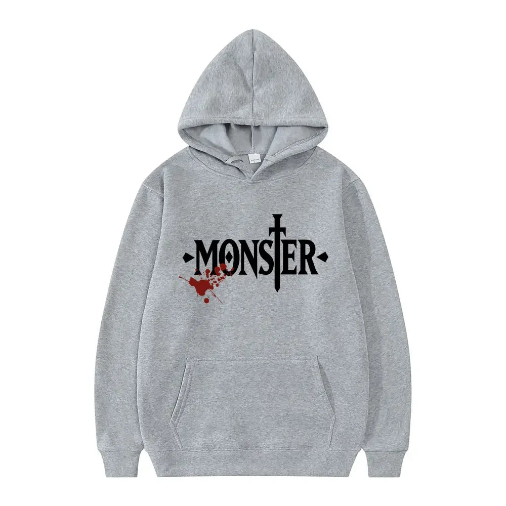 Anime Monster Print Hoodie