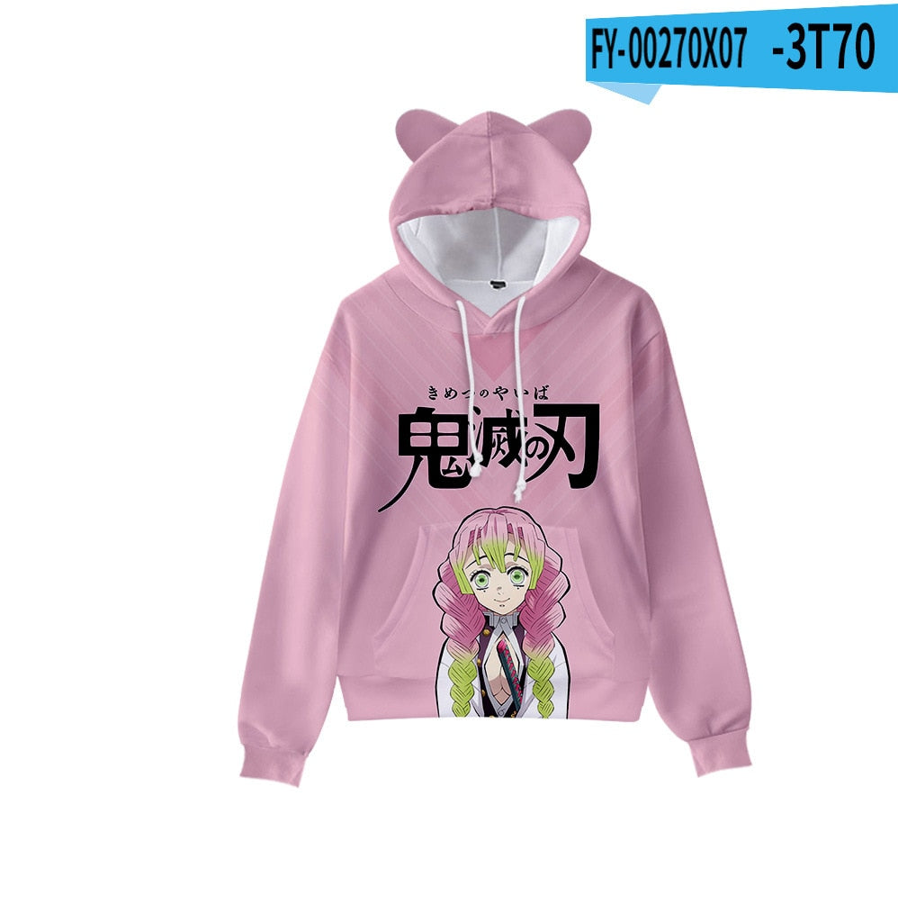 Demon Slayer Cat Ears Hoodie