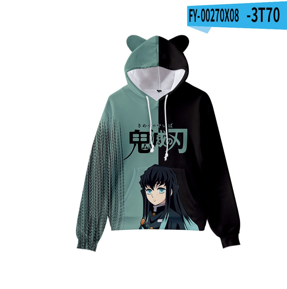 Demon Slayer Cat Ears Hoodie