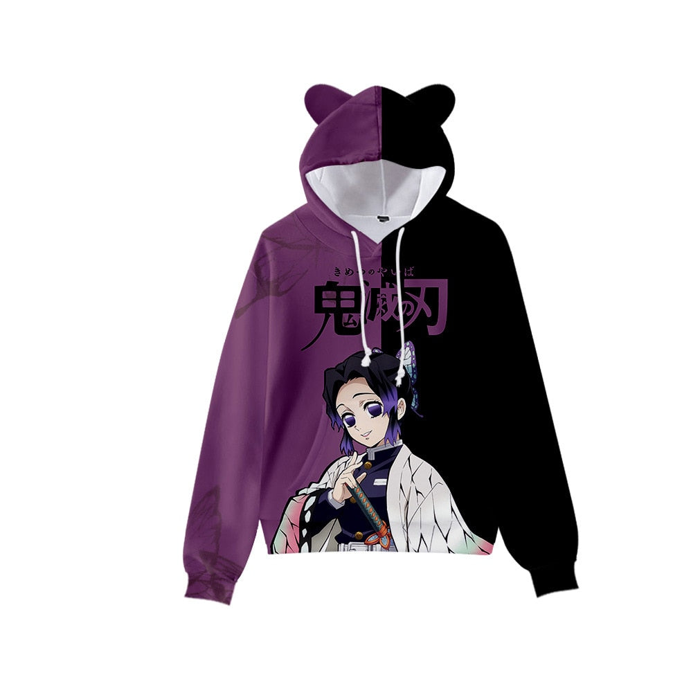 Demon Slayer Cat Ears Hoodie