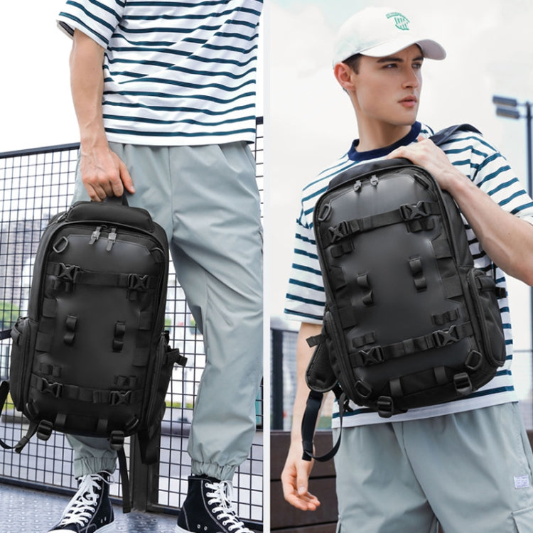 Ozuko 9587 Men Backpack Sports Helmet Men Backpack Breathable Waterproof And Wear-resistant(Black)