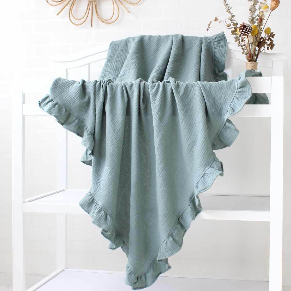 Soft Cotton Baby Swaddle with Ruffles