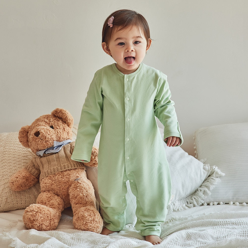 Soft 100% Cotton Pajama for Infant Baby with Open Crotch