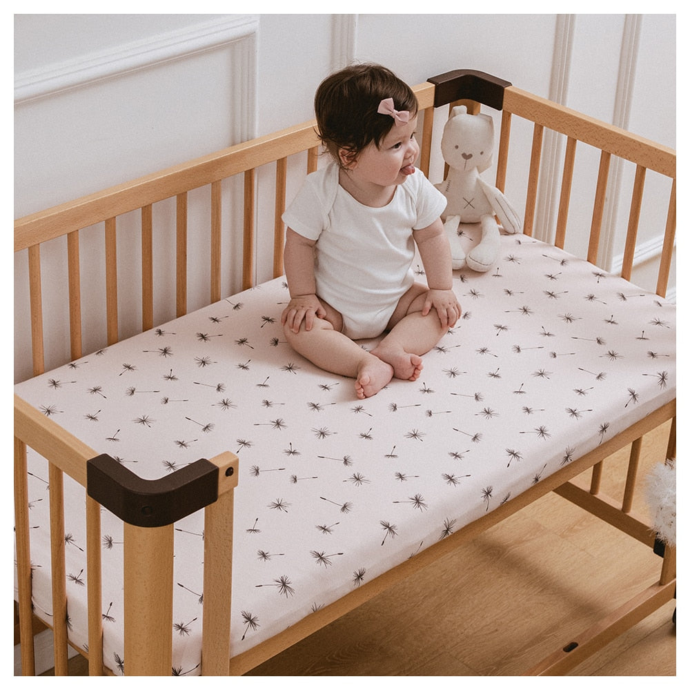 Soft & Breathable 100% Cotton Fitted Sheet for Baby Cot