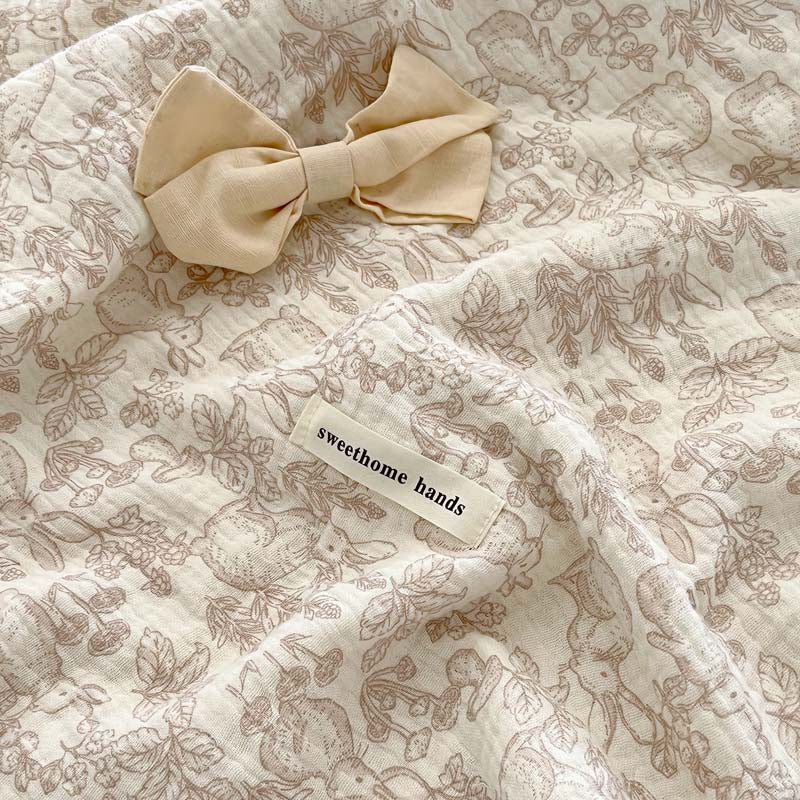 Soft Muslin Vintage Style Matching Baby Blanket & Pillow